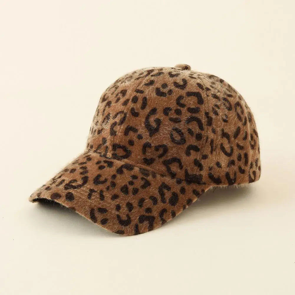 Plush Designer Leopard Cap