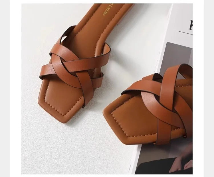Orielle Woven Slide Sandals