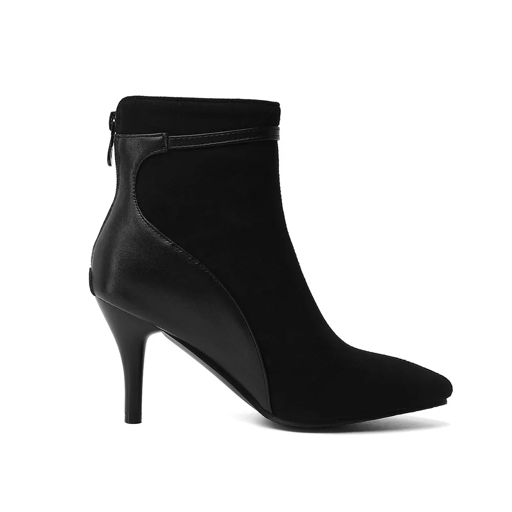 Krista Suede Pointy Toe Heels