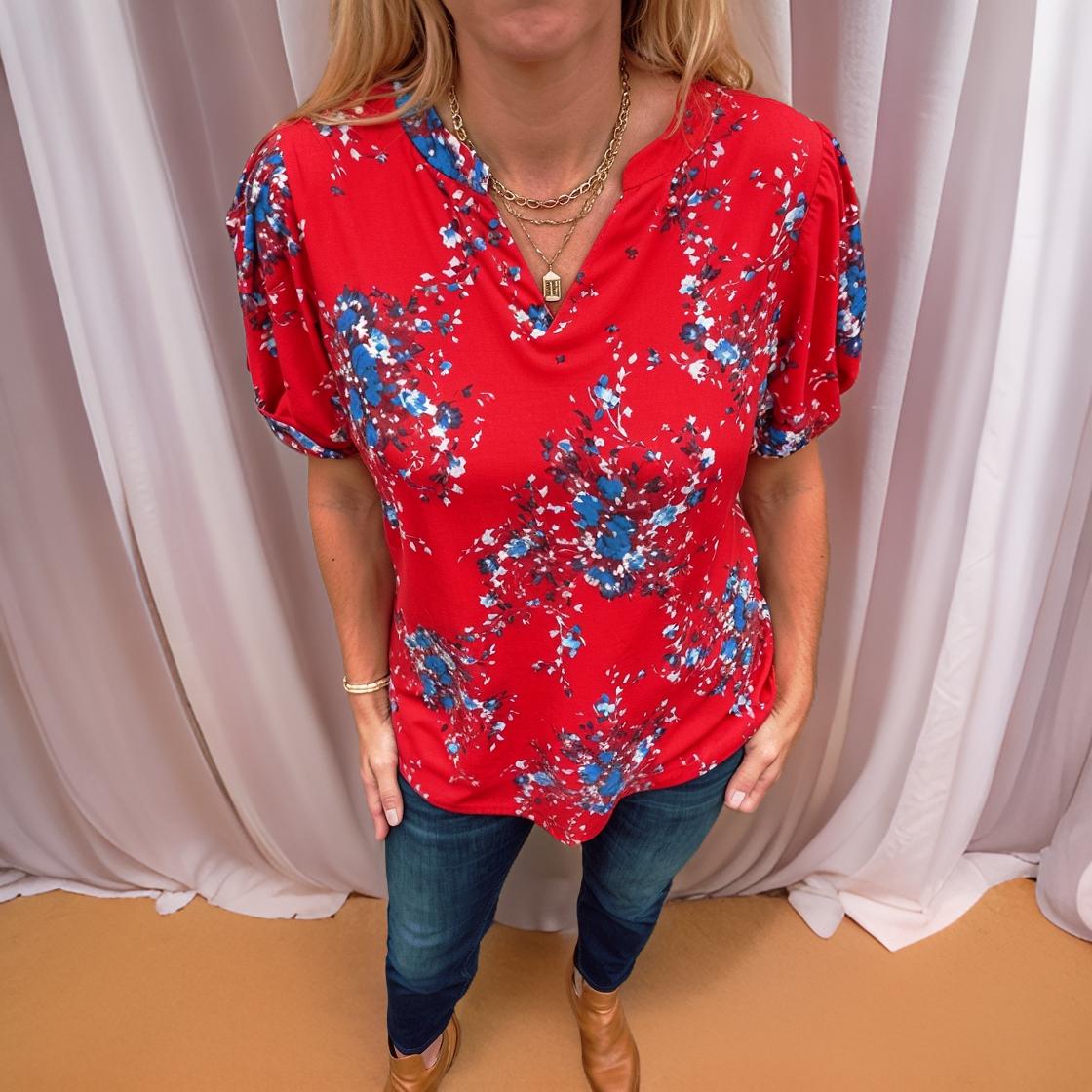 Jade - V-shaped short sleeve t-shirt