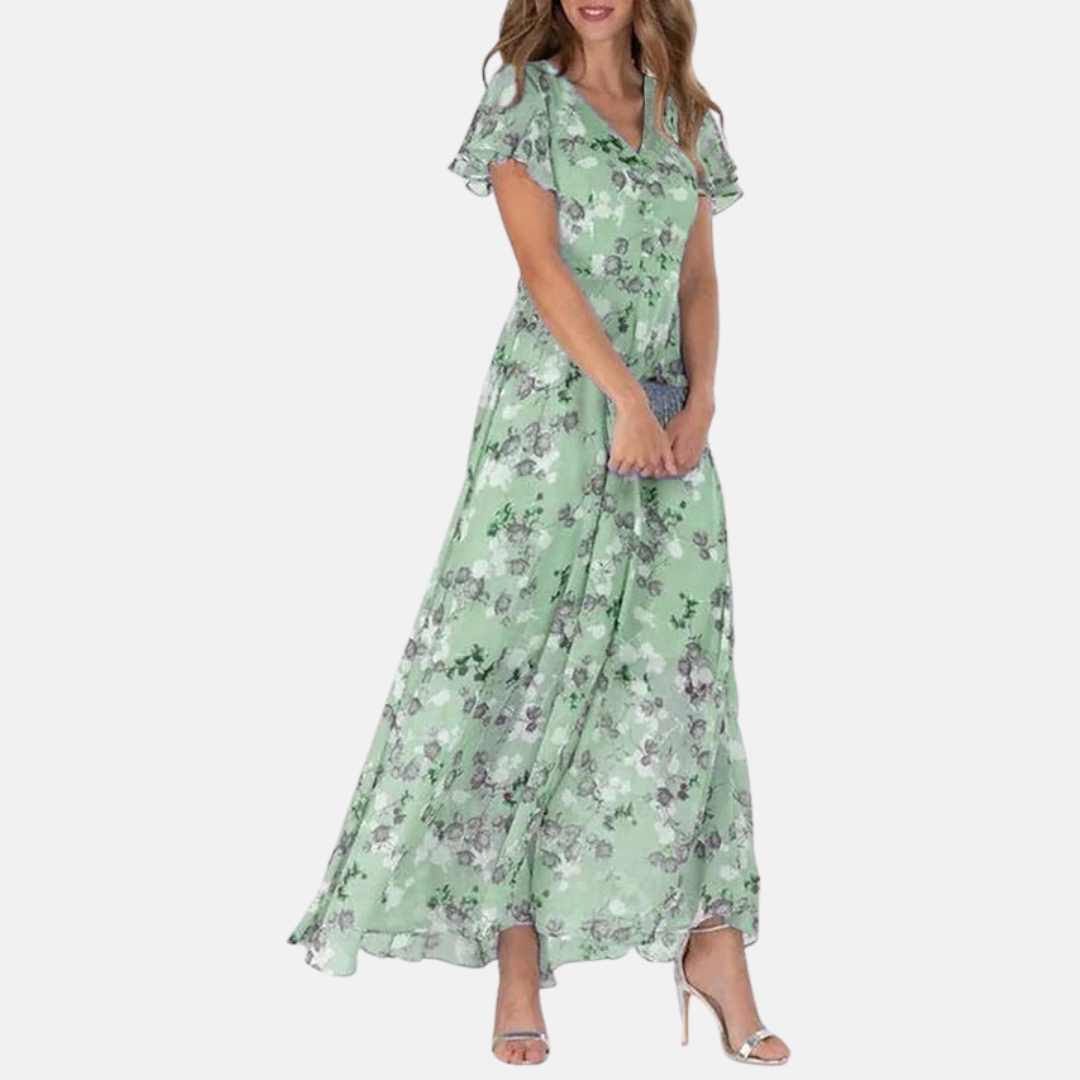 Mona's - Summer maxi dress with flowers