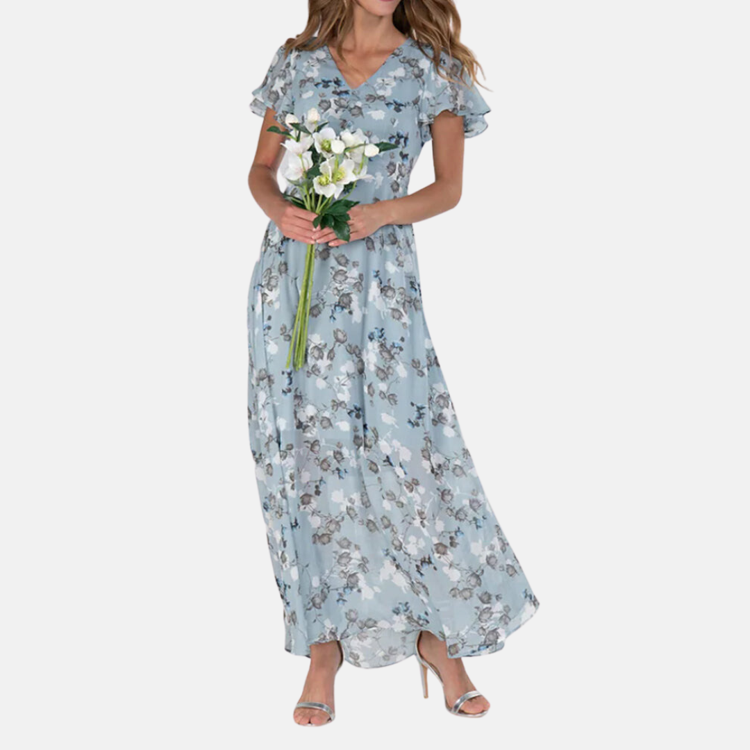 Mona's - Summer maxi dress with flowers
