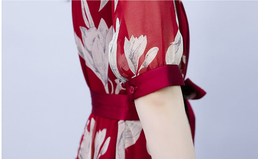 Theffanie's V-Back Jacquard Maxi Dress