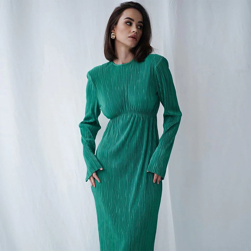 Stella - Pleated Midi Dress