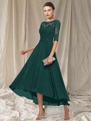 Celestia - Maxi festive dress with lace straps