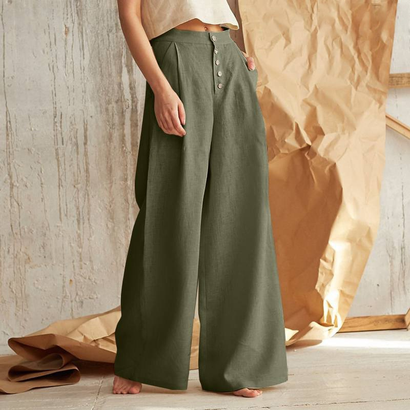 Everly Cotton Wide-Leg Pant
