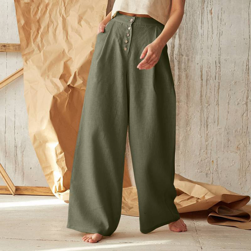 Everly Cotton Wide-Leg Pant
