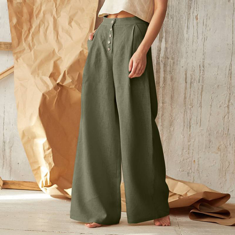 Everly Cotton Wide-Leg Pant