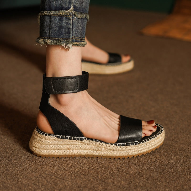 Classic Women's Leather Strap Sandals