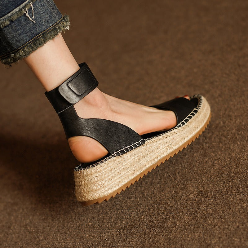 Classic Women's Leather Strap Sandals
