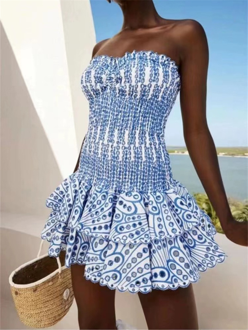 Dahlia Smocked Strapless Mini Dress
