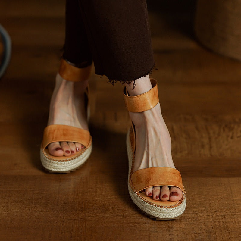 Classic Women's Leather Strap Sandals