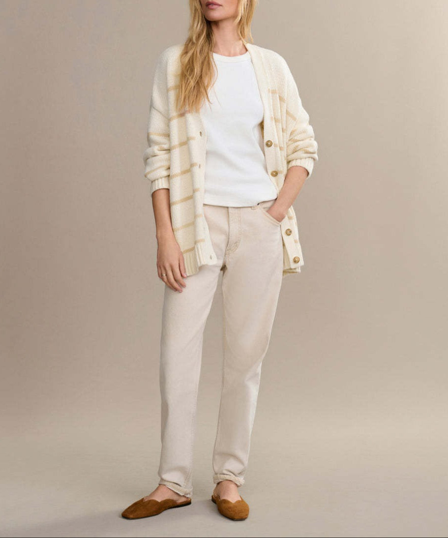 Westhaven Organic Striped Cardigan