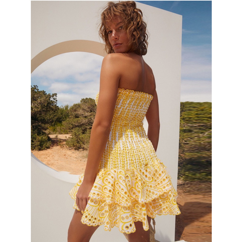Dahlia Smocked Strapless Mini Dress