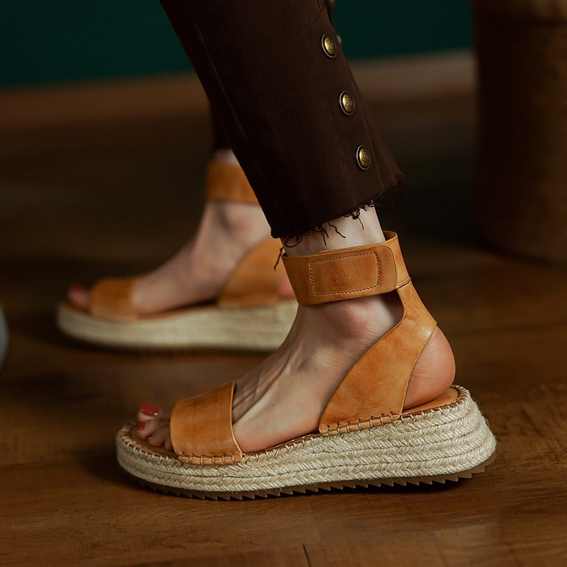 Classic Women's Leather Strap Sandals