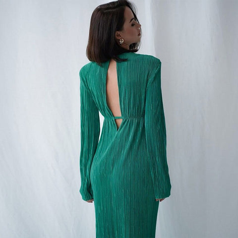 Stella - Pleated Midi Dress