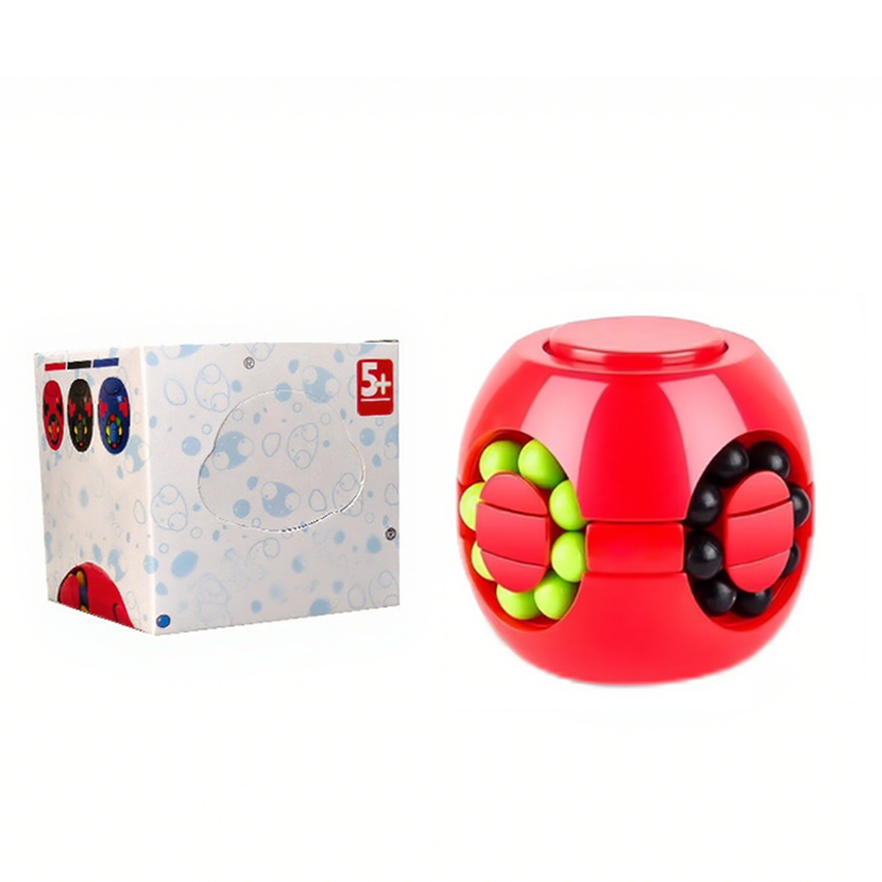Cube magique rotatif avec billes – Jeu casse-tête antistress