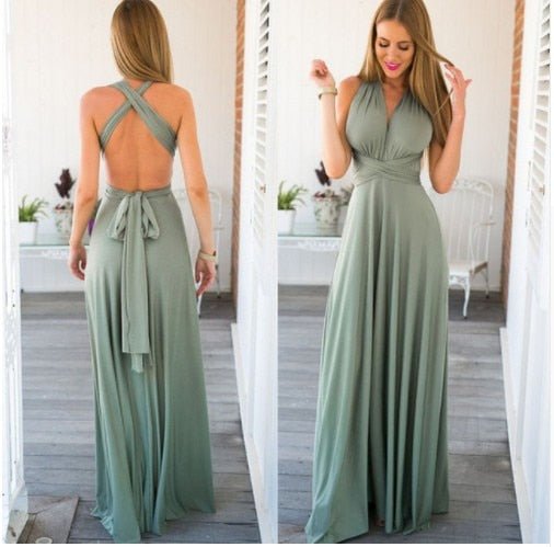 Evita - Universal maxi festive dress with draping
