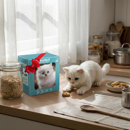 Chaton Robot Interactif – Peluche Réaliste qui Marche, Remue la Queue et Émet des Sons