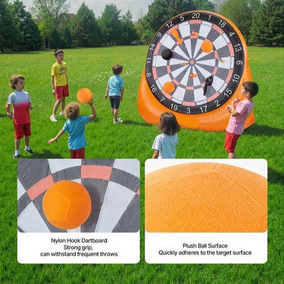 Cible de Fléchettes de Football Gonflable – Grand Jeu de Jardin