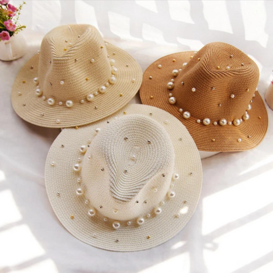 Portofino Pearl Straw Fedora