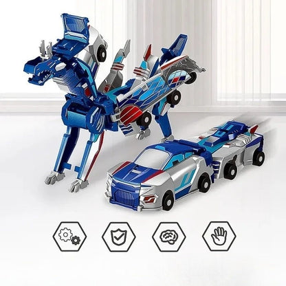 Voitures transformables qui se métamorphosent en créatures magiques lors des collisions