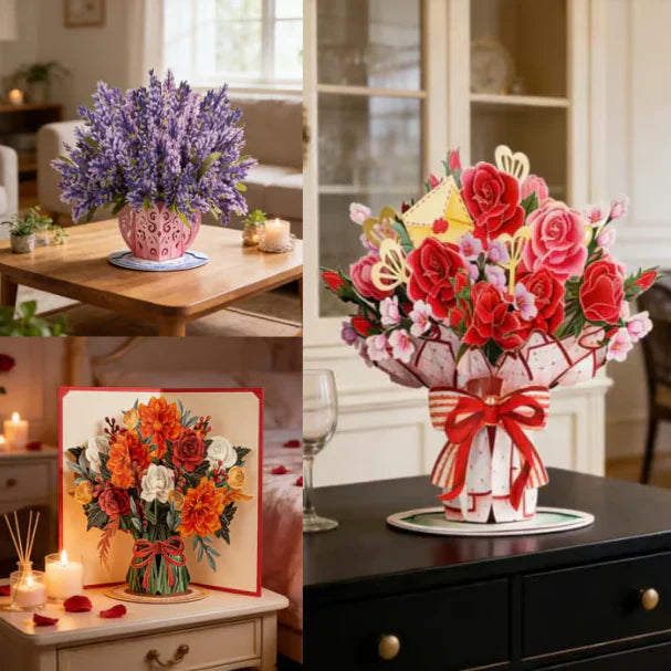 Carte florale en relief – un cadeau unique pour une personne chère