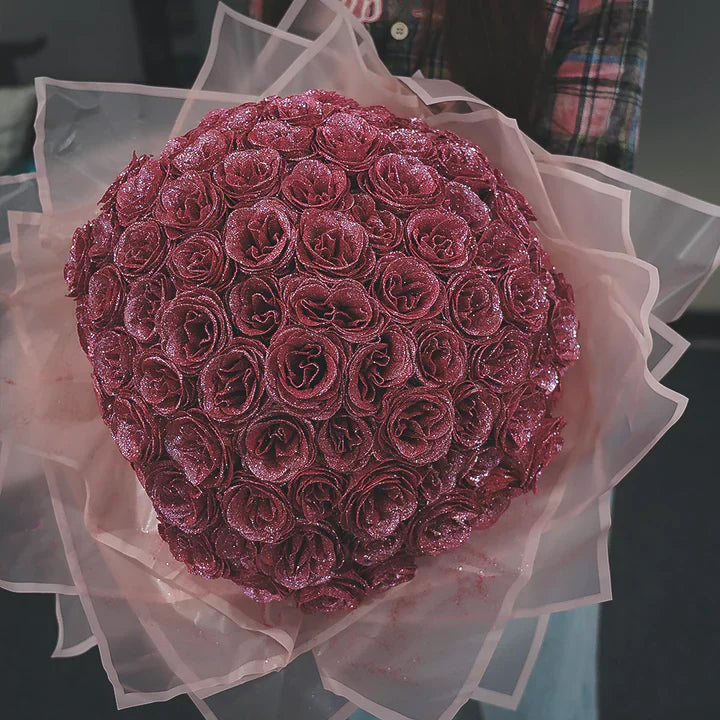 Bouquet de roses scintillant – un cadeau unique pour une personne chère