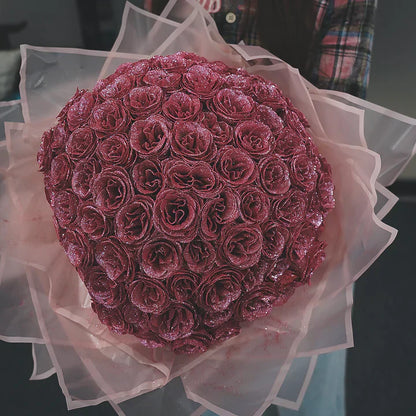 Bouquet de roses scintillant – un cadeau unique pour une personne chère