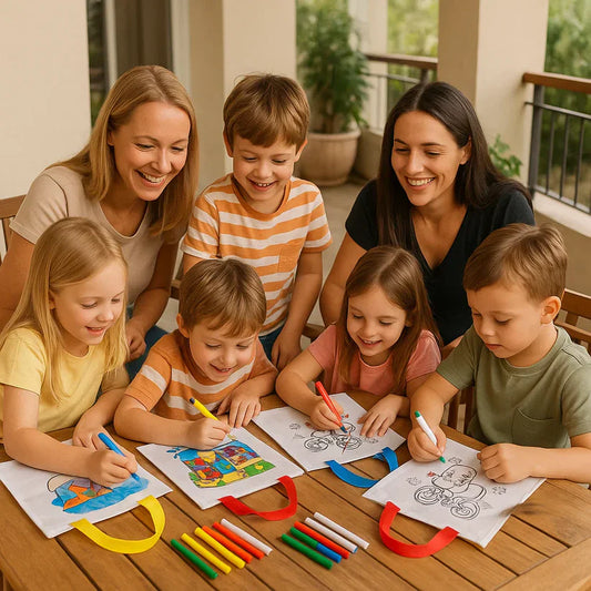 Kit créatif de sacs à colorier pour enfants avec feutres