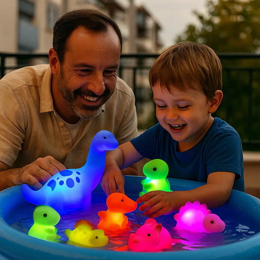 Jouet aquatique lumineux en forme de dinosaure