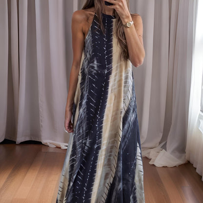 Camila – Elegant Printed Halter Dress