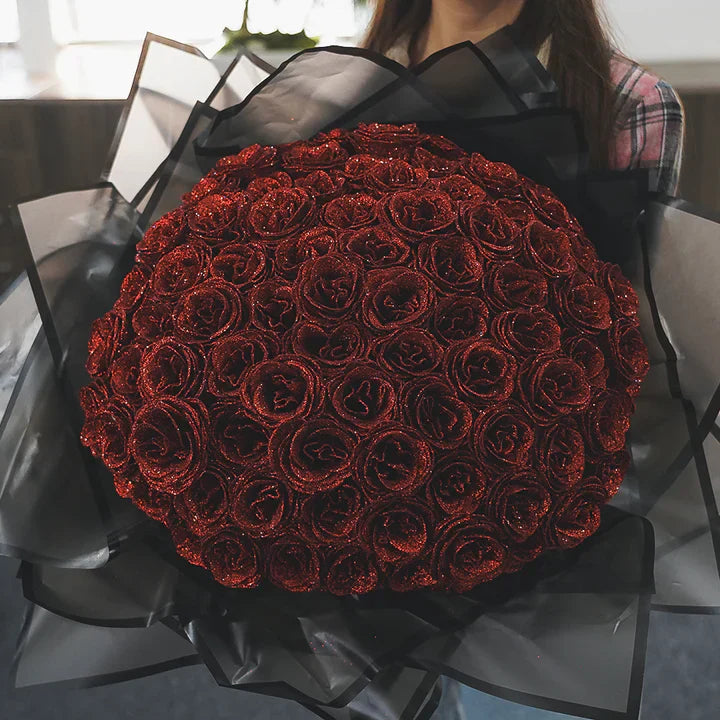 Bouquet de roses scintillant – un cadeau unique pour une personne chère