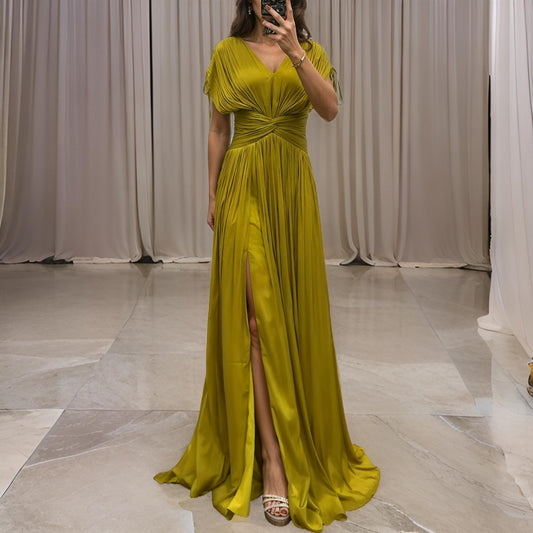 Aurelia - Elegant Pleated Maxi Dress
