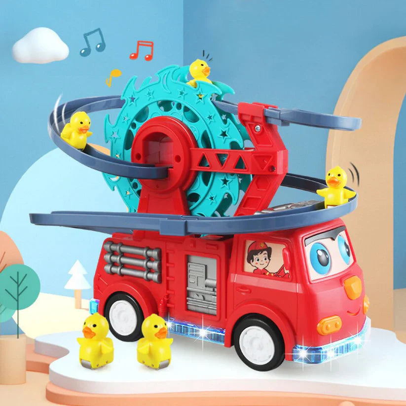 Voiture de jeu « descente des canards pompiers »