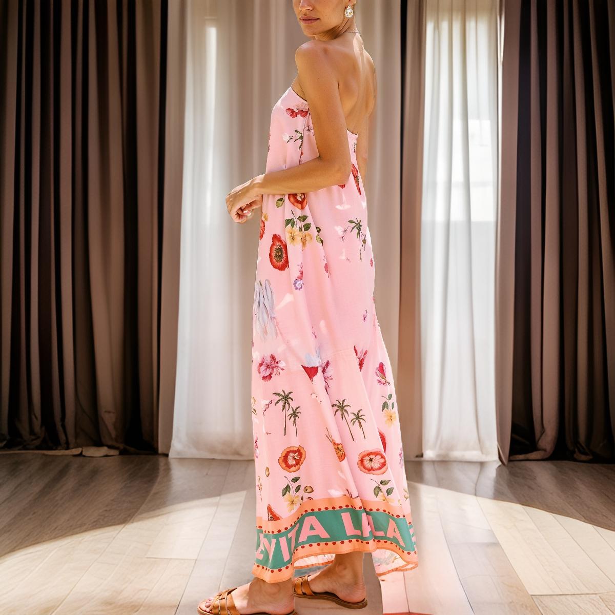 Nora - Elegant Linen Long Dress