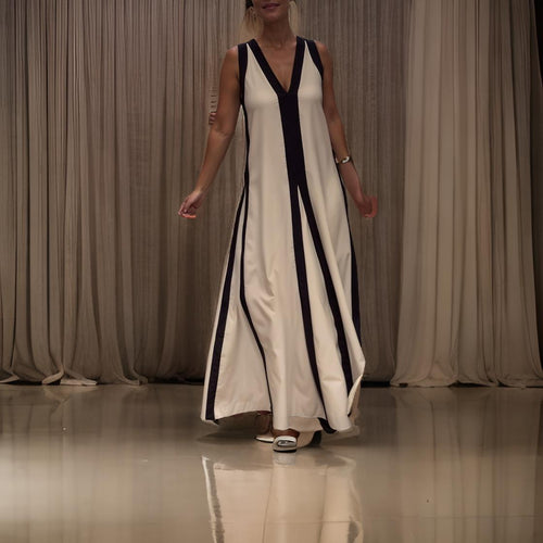 Celeste - Elegant Sleeveless Colorful Maxi Dress
