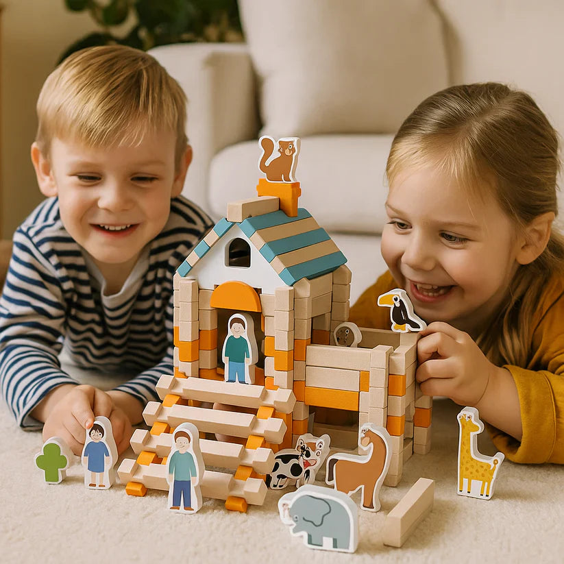 Blocs de construction en bois – jeu d’assemblage et de création