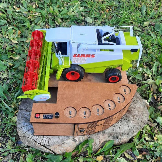 Green-Maxi : distributeur automatique de shots au design de moissonneuse-batteuse