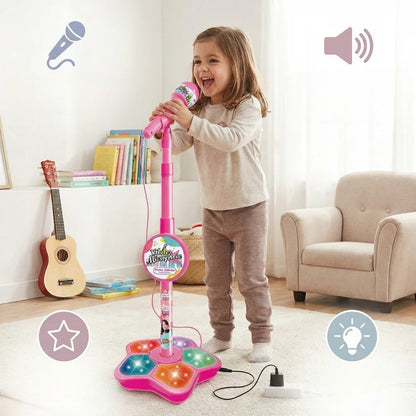 Set de Karaoké pour Enfants avec Microphone et Support – Jouet Musical Éducatif