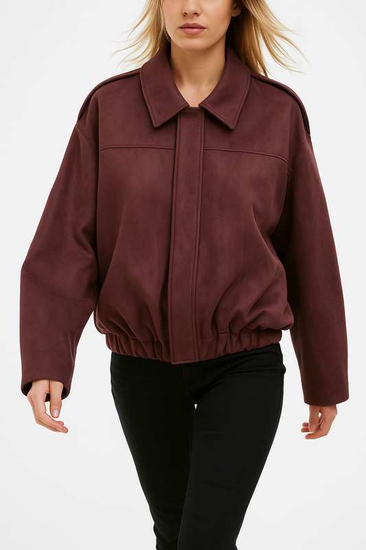 Arden Women's Suede Bomber