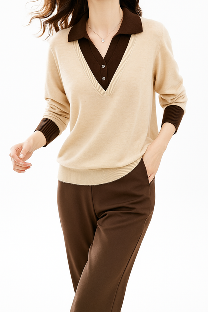 Madison Layered Knit Top