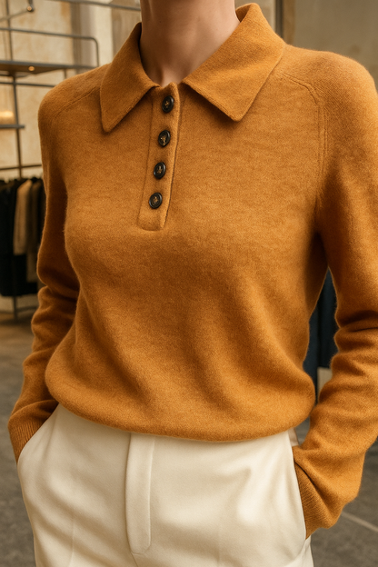 West Village Wool Polo Sweater