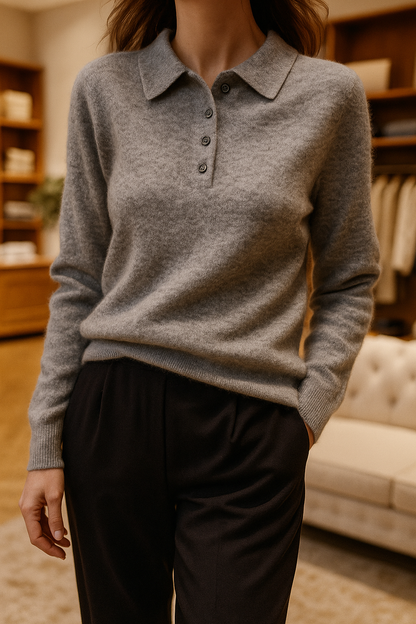 West Village Wool Polo Sweater