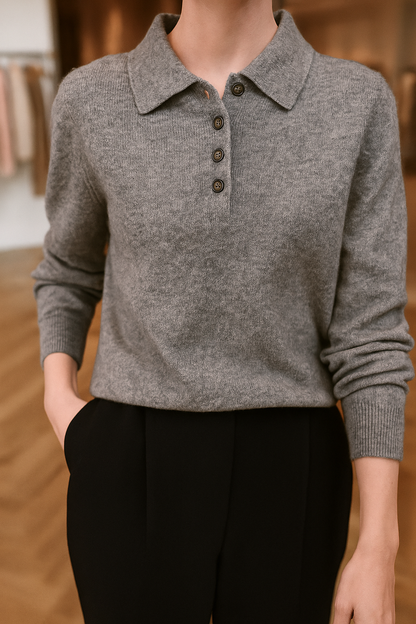 West Village Wool Polo Sweater