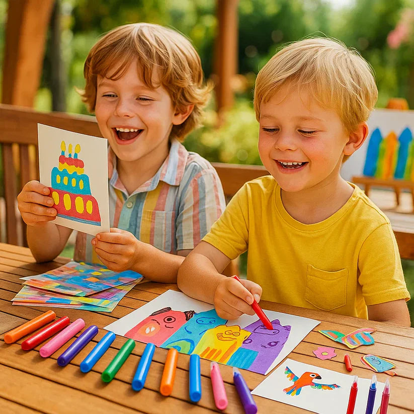 Kit créatif de dessin aux couleurs de l’arc-en-ciel