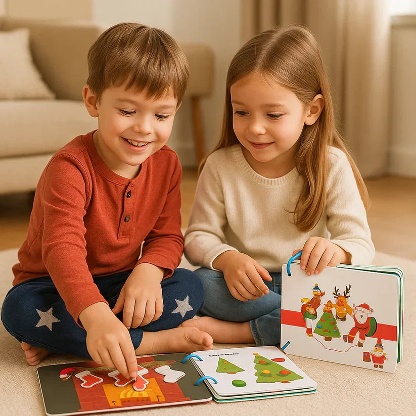 Livre Montessori éducatif de contes de Noël