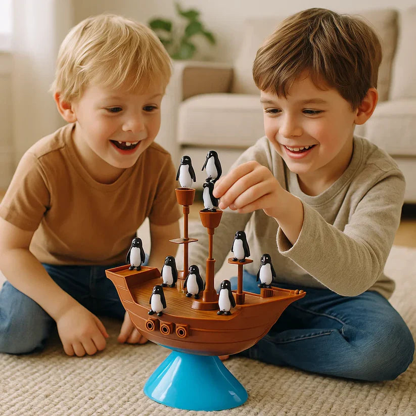 Navire pirate des pingouins – Jeu d’équilibre pour toute la famille