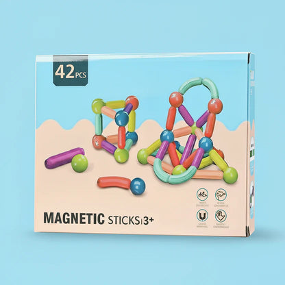 Ensemble de bâtonnets de construction magnétiques – quarante-deux pièces