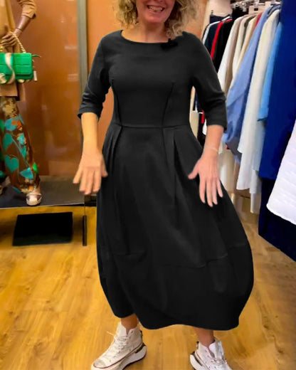 Grace - Olive Color Knitted Dress